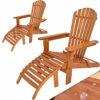 Liegestuhl Adirondack 2er-Set Akazienholz + Fußstützen – Bild 2