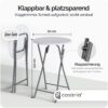 Stehtisch 2er-Set Ø60cm klappbar Holzdekor Weiß – Bild 2 Stehtisch 2er-Set Ø60cm klappbar Holzdekor Weiß – Bild 2