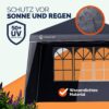 Seitenwand Faltpavillon Capri 2er-Set Anthrazit 3x3m – Bild 2