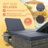 Polyrattan Gartenliege Grau/Anthrazit 200x115x33cm – Bild 2 Polyrattan Gartenliege Grau/Anthrazit 200x115x33cm – Bild 2