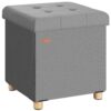 Sitzhocker Anthrazit Samt 42x38x38cm faltbar Sitzhocker Anthrazit Samt 42x38x38cm faltbar