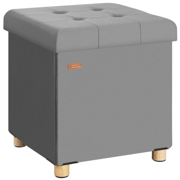 Sitzhocker Anthrazit Samt 42x38x38cm faltbar Sitzhocker Anthrazit Samt 42x38x38cm faltbar