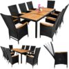 Polyrattan Garten-Sitzgruppe 9-tlg Schwarz