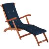 Gartenliege Queen Mary® Akazie FSC®-zertifiziert inkl Auflage Blau