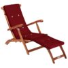 Gartenliege Queen Mary® Akazie FSC®-zertifiziert inkl Auflage Rot