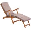 Gartenliege Queen Mary® Akazie FSC®-zertifiziert inkl Auflage Creme meliert