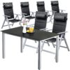 Garten-Sitzgruppe Bern Premium 7-tlg Silber Alu