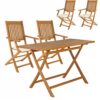 Garten-Sitzgruppe Bari 5-tlg Akazienholz FSC®-zertifiziert Sitzkissen Creme