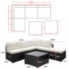 Polyrattan Ecklounge Schwarz/Creme mit Polyrattan Auflagenbox Schwarz – Bild 2