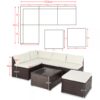Polyrattan Ecklounge Braun/Creme mit Polyrattan Auflagenbox Braun – Bild 2 Polyrattan Ecklounge Braun/Creme mit Polyrattan Auflagenbox Braun – Bild 2