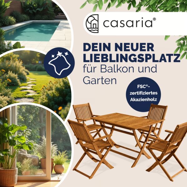 Garten-Sitzgruppe Sydney Komfort 5-tlg Akazienholz FSC® zertifiziert – Bild 2