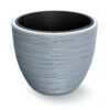 Blumentopf Rillen Grau Kunststoff 40x32cm