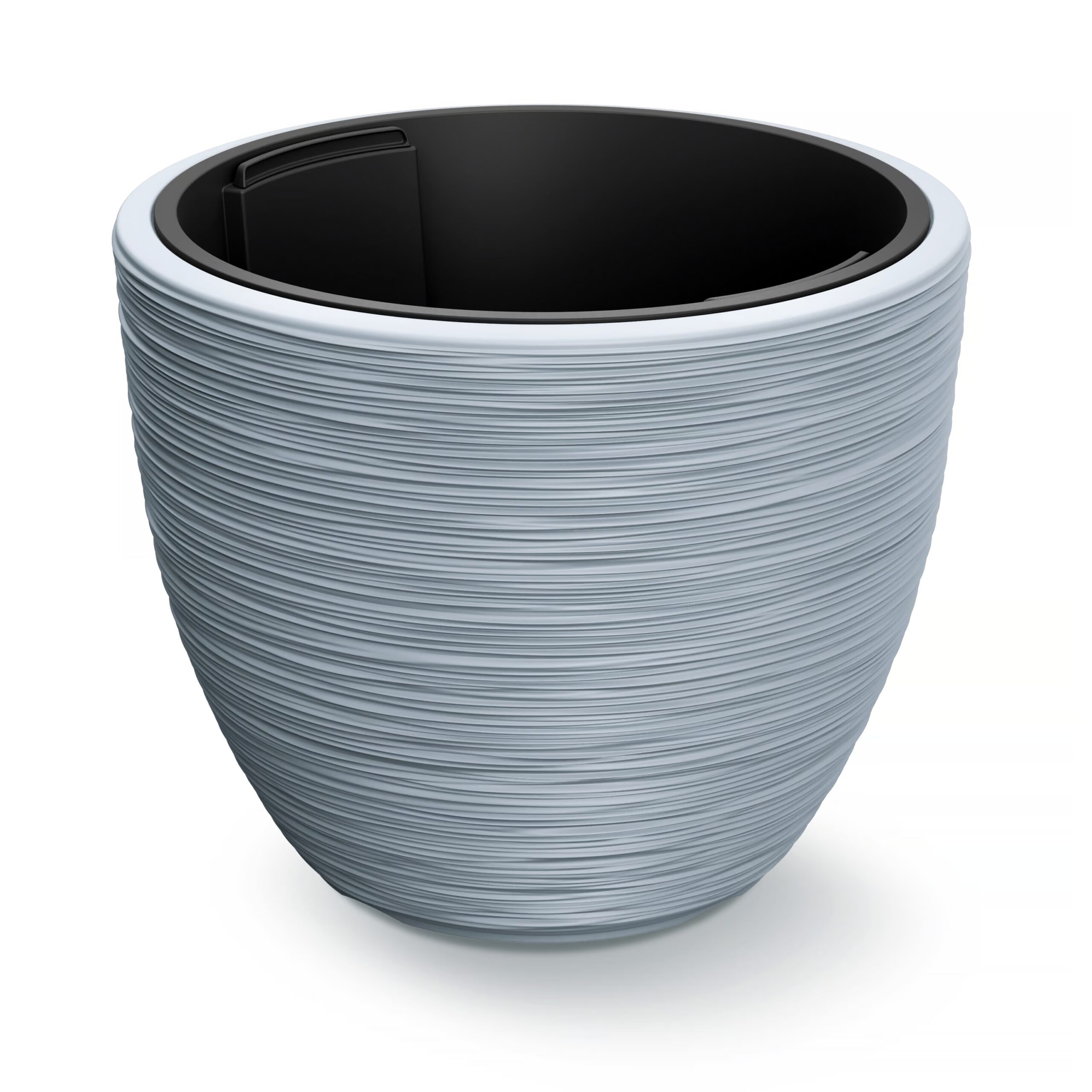 Blumentopf Rillen Grau Kunststoff 40x32cm