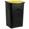 Mülleimer Schwarz/Gelb Kunststoff 50L