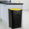 Mülleimer Schwarz/Gelb Kunststoff 50L – Bild 2