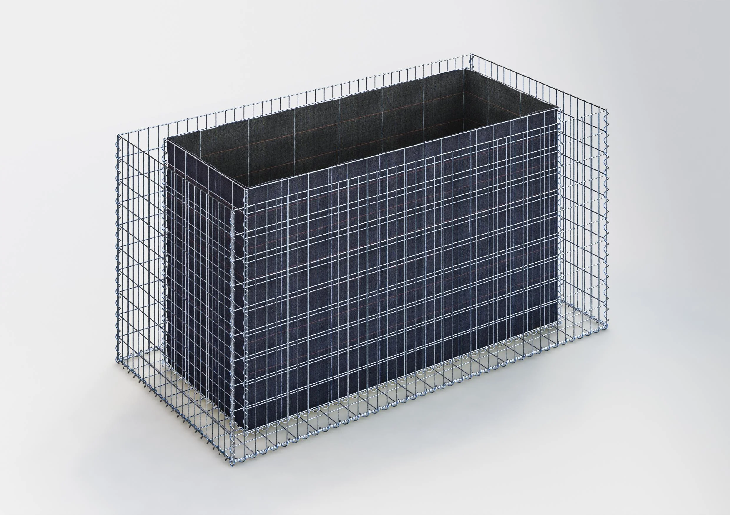 Hochbeet eckig 200 cm x 100 cm x 100 cm (L x H x T), Maschenweite 5 x 10 cm, Wandstärke 15 cm