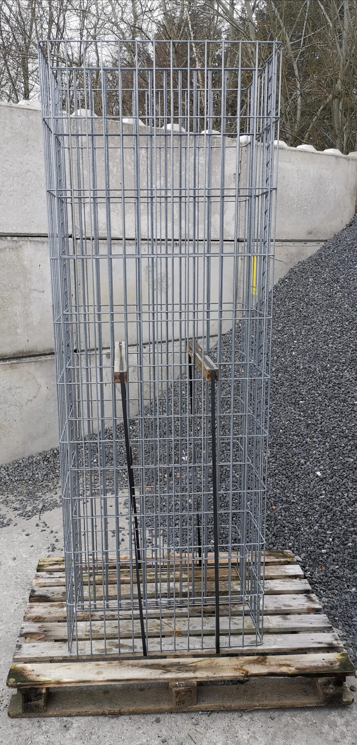 2 x Gabionenzaun Sonderposten Länge 72 cm, Höhe 200 cm, Tiefe 27 cm, Maschenweite 5 x 20 cm einzeln