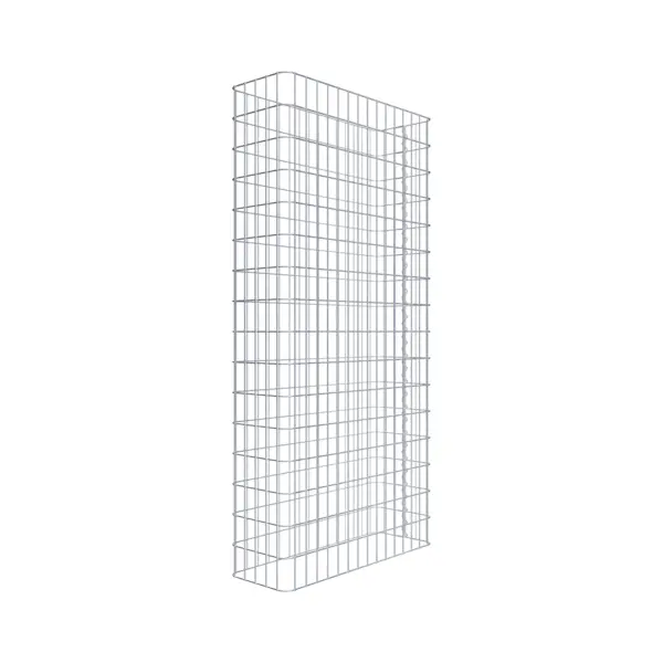 Gabionenzaun Länge 77 cm, Höhe 160 cm, Tiefe 27 cm, Maschenweite 5 x 10 cm