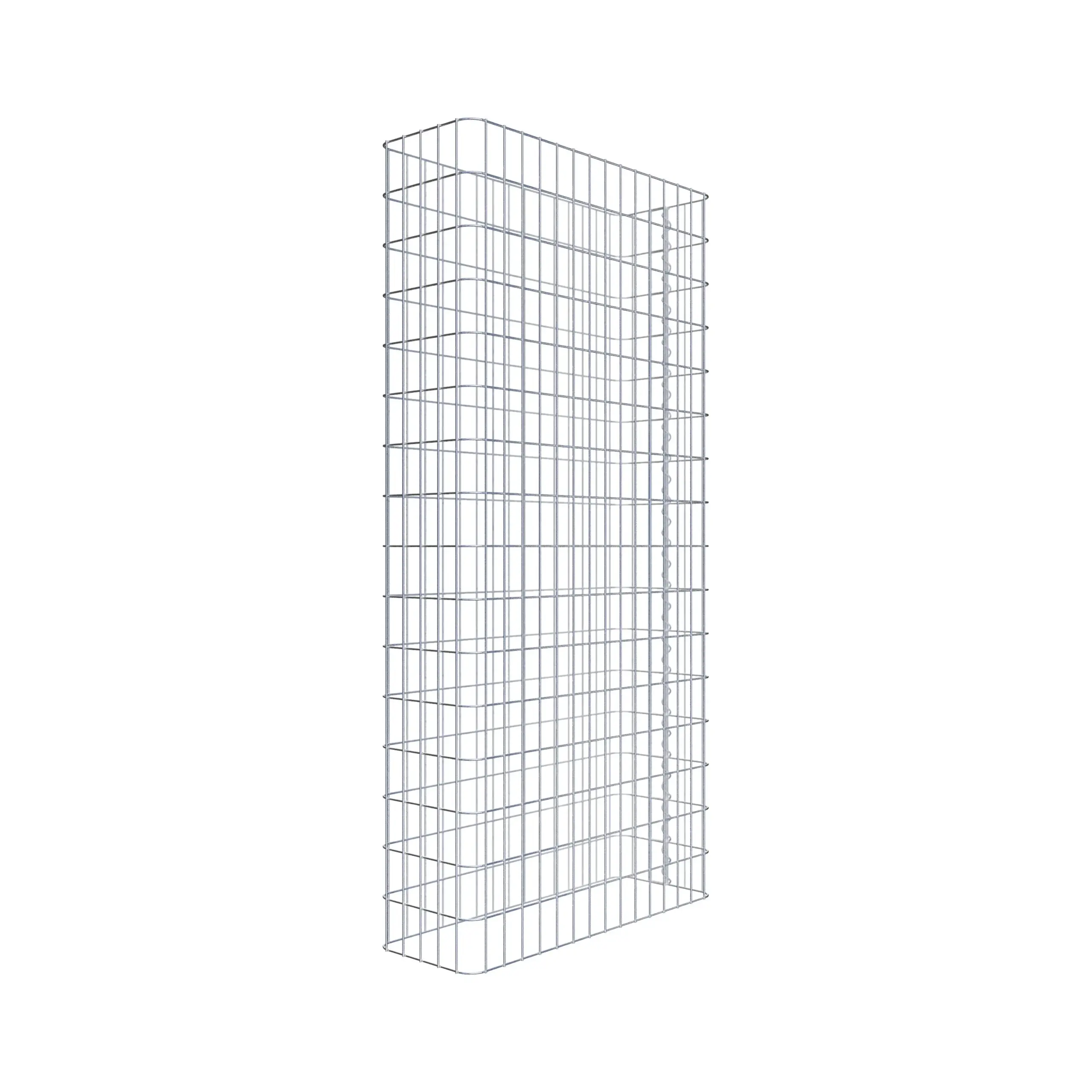 Gabionenzaun Länge 77 cm, Höhe 160 cm, Tiefe 27 cm, Maschenweite 5 x 10 cm