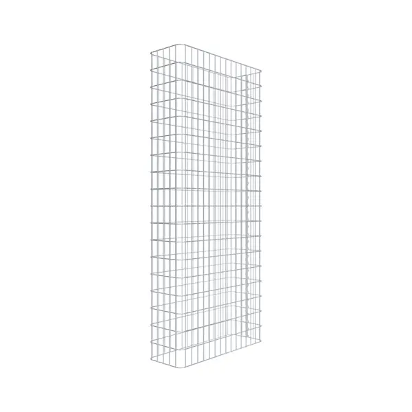 Gabionenzaun Länge 77 cm, Höhe 180 cm, Tiefe 27 cm, Maschenweite 5 x 10 cm