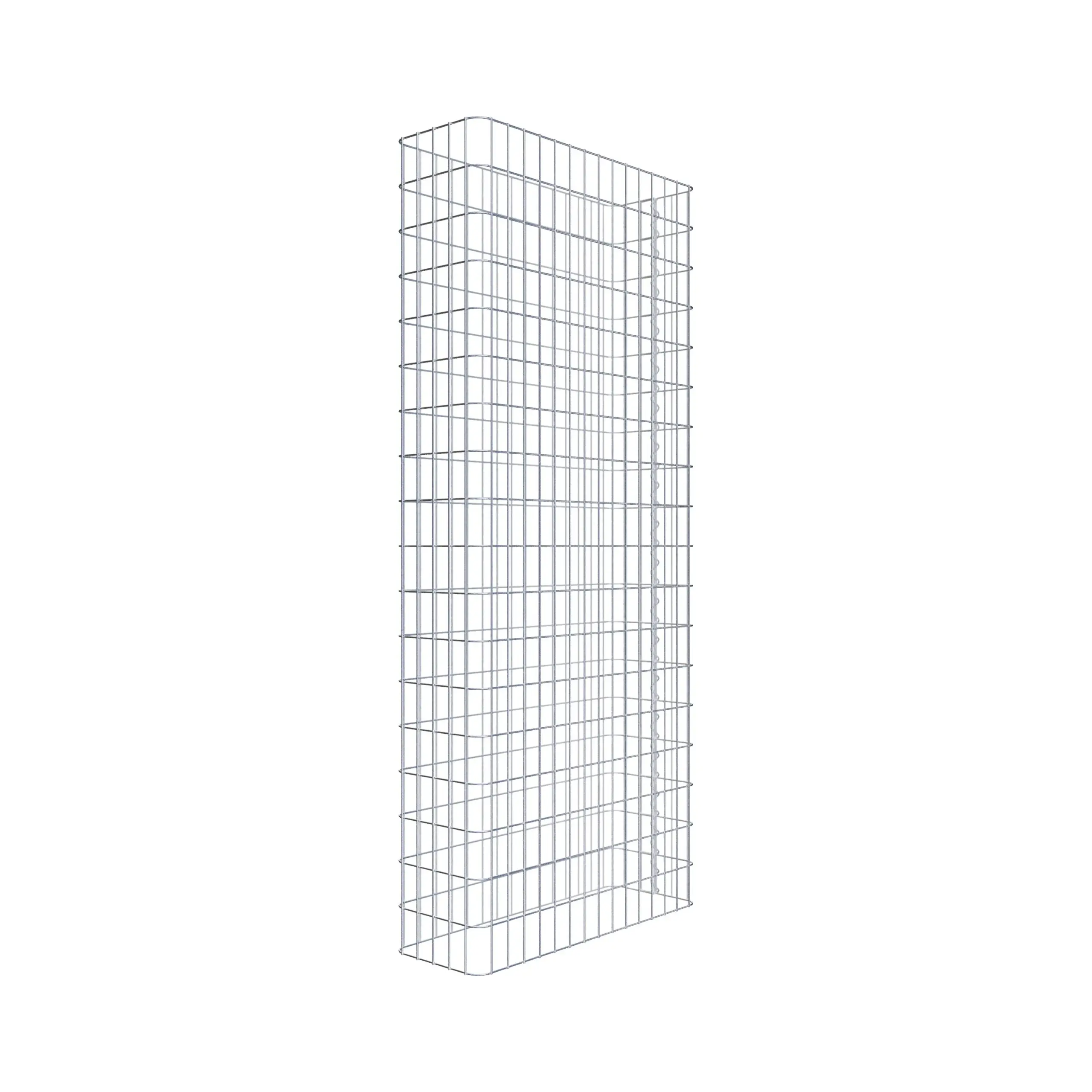 Gabionenzaun Länge 77 cm, Höhe 180 cm, Tiefe 27 cm, Maschenweite 5 x 10 cm