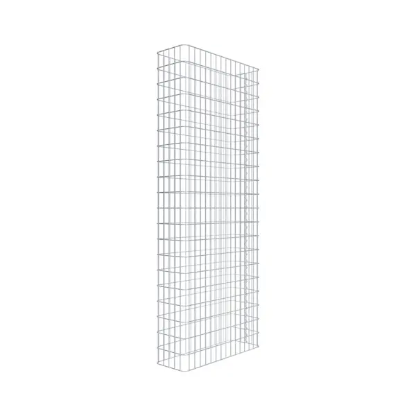 Gabionenzaun Länge 77 cm, Höhe 200 cm, Tiefe 27 cm, Maschenweite 5 x 10 cm