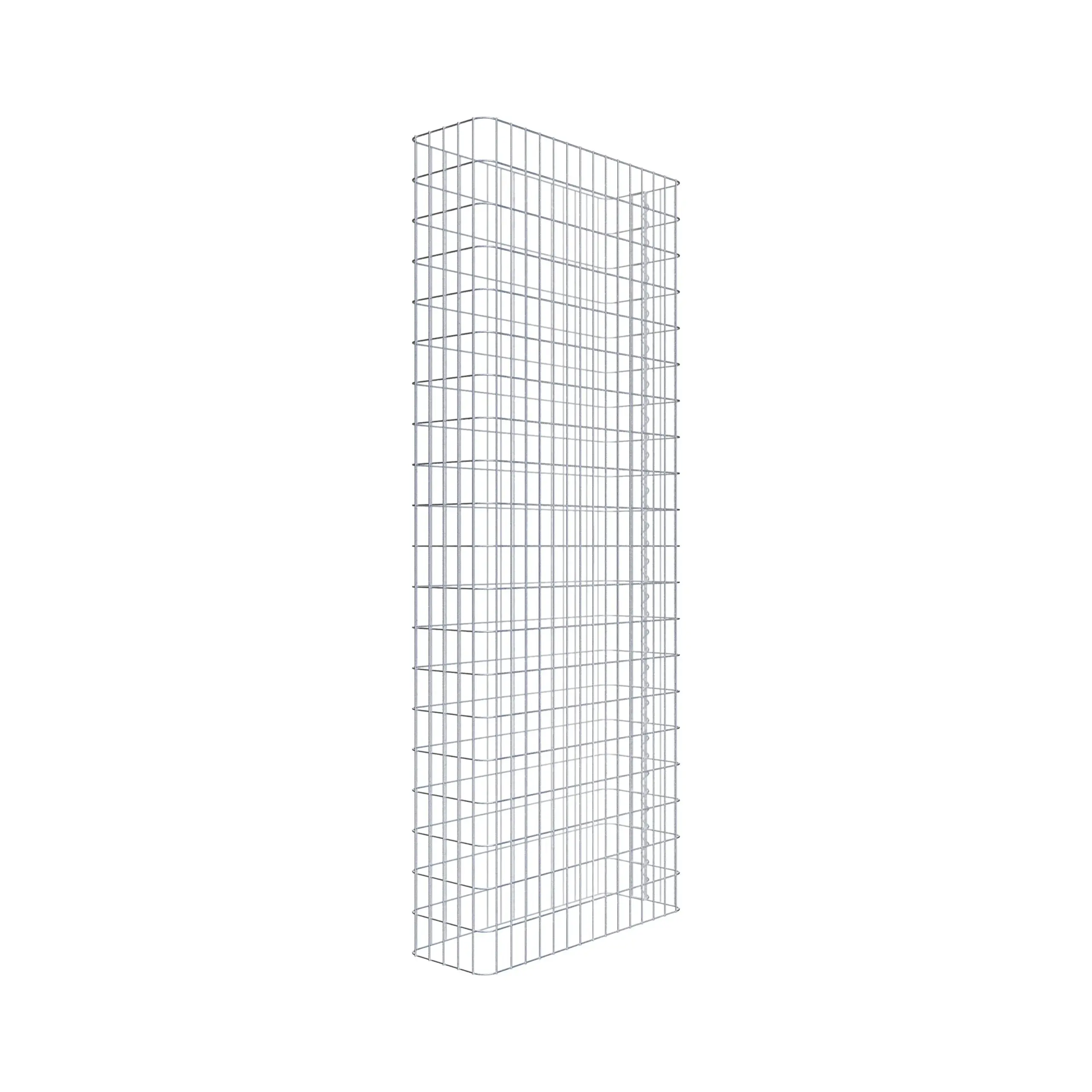 Gabionenzaun Länge 77 cm, Höhe 200 cm, Tiefe 27 cm, Maschenweite 5 x 10 cm