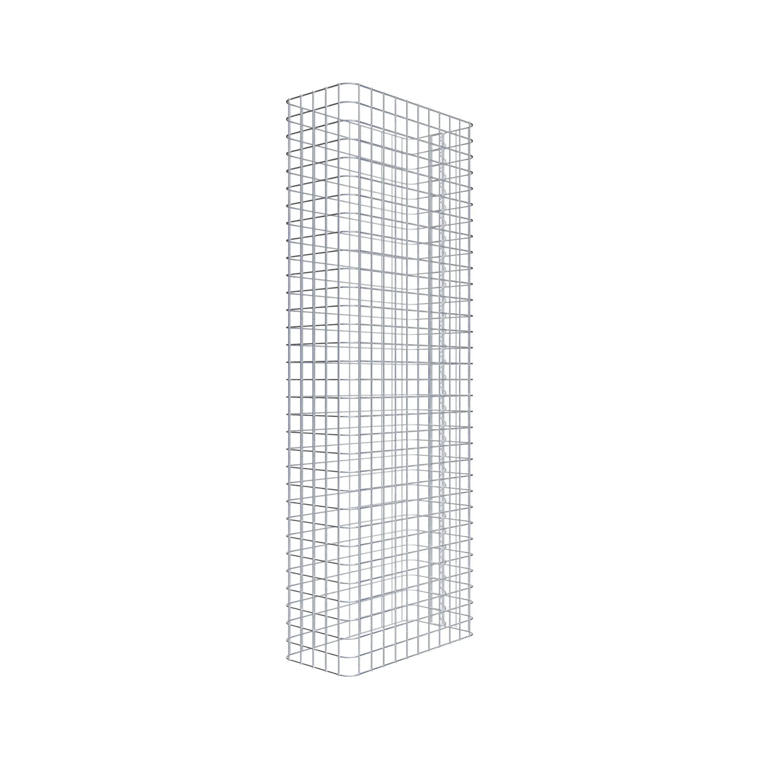 Gabionenzaun Länge 57 cm, Höhe 160 cm, Tiefe 27 cm, Maschenweite 5 x 5 cm