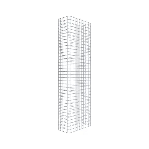 Gabionenzaun Länge 57 cm, Höhe 180 cm, Tiefe 27 cm, Maschenweite 5 x 5 cm
