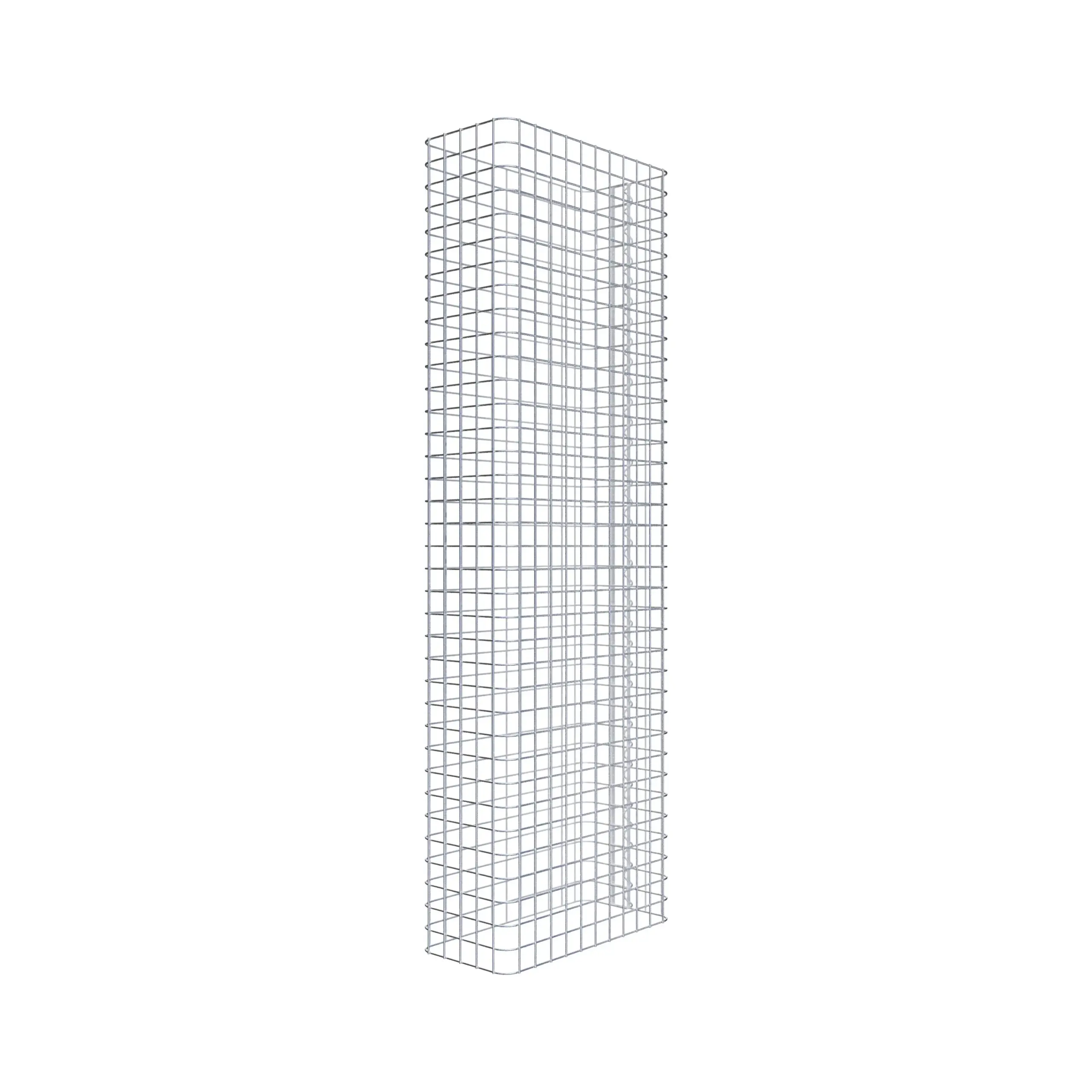 Gabionenzaun Länge 57 cm, Höhe 180 cm, Tiefe 27 cm, Maschenweite 5 x 5 cm