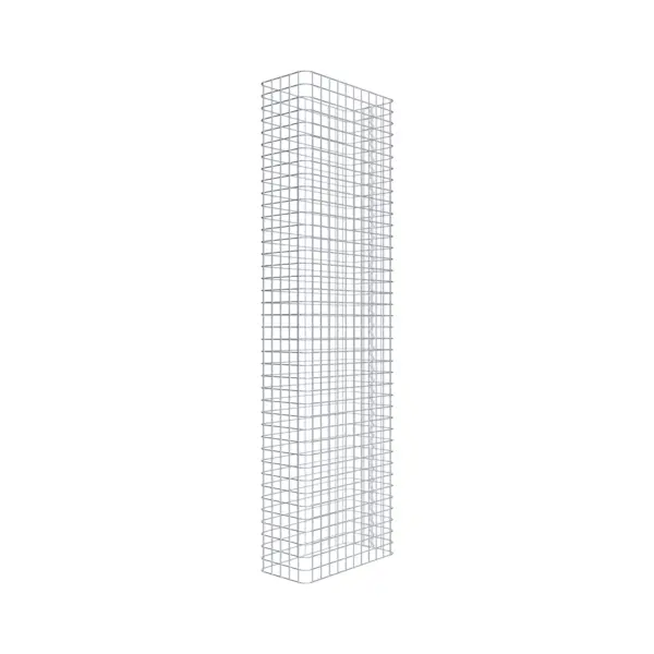 Gabionenzaun Länge 57 cm, Höhe 200 cm, Tiefe 27 cm, Maschenweite 5 x 5 cm