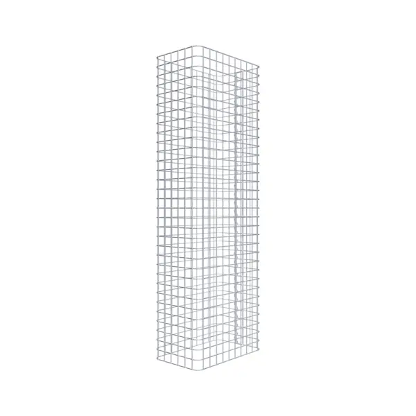 Gabionenzaun Länge 52 cm, Höhe 160 cm, Tiefe 32 cm, Maschenweite 5 x 5 cm