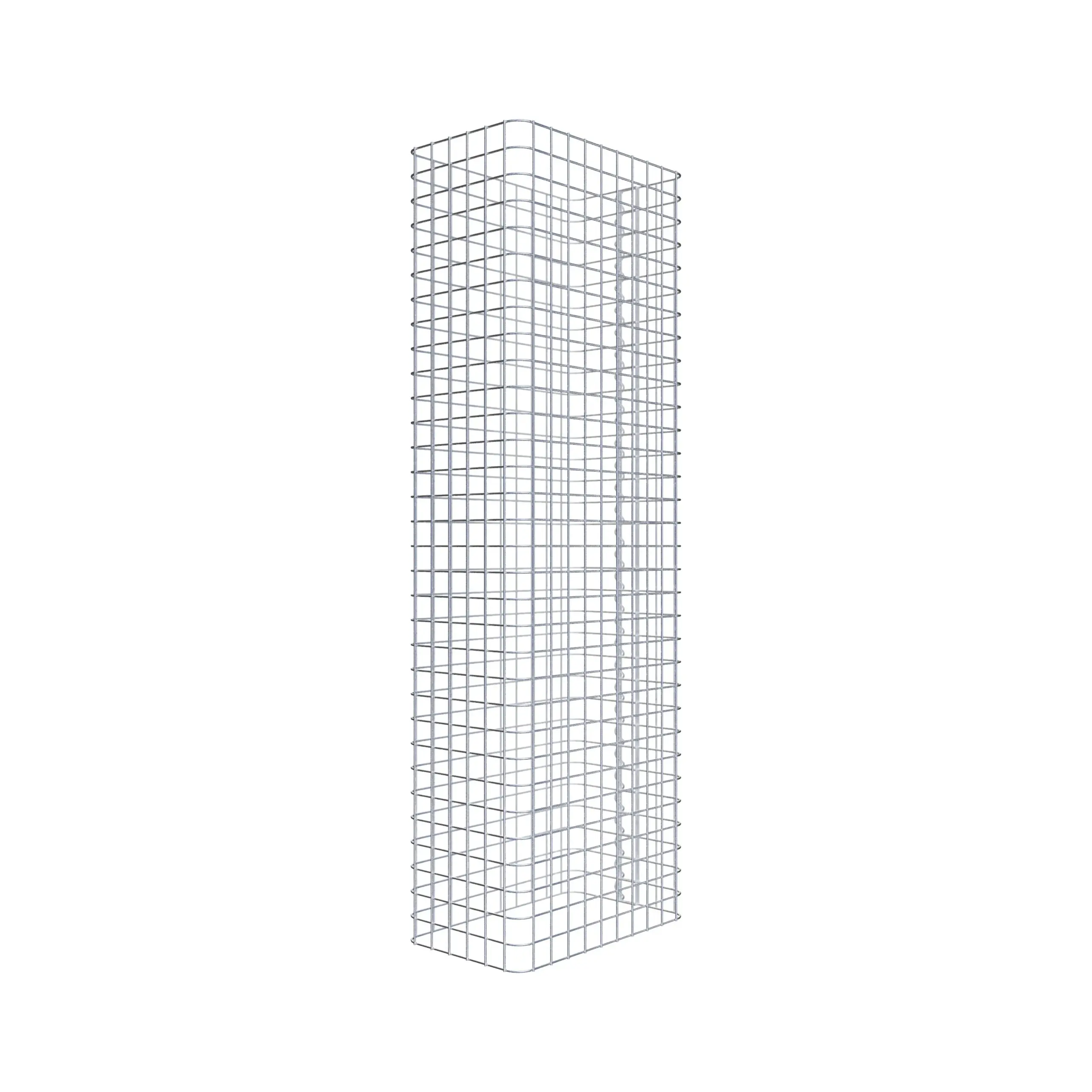 Gabionenzaun Länge 52 cm, Höhe 160 cm, Tiefe 32 cm, Maschenweite 5 x 5 cm