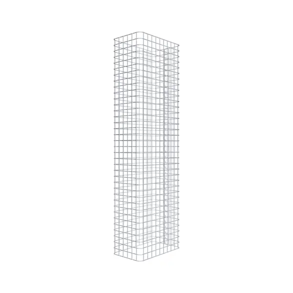 Gabionenzaun Länge 52 cm, Höhe 180 cm, Tiefe 32 cm, Maschenweite 5 x 5 cm