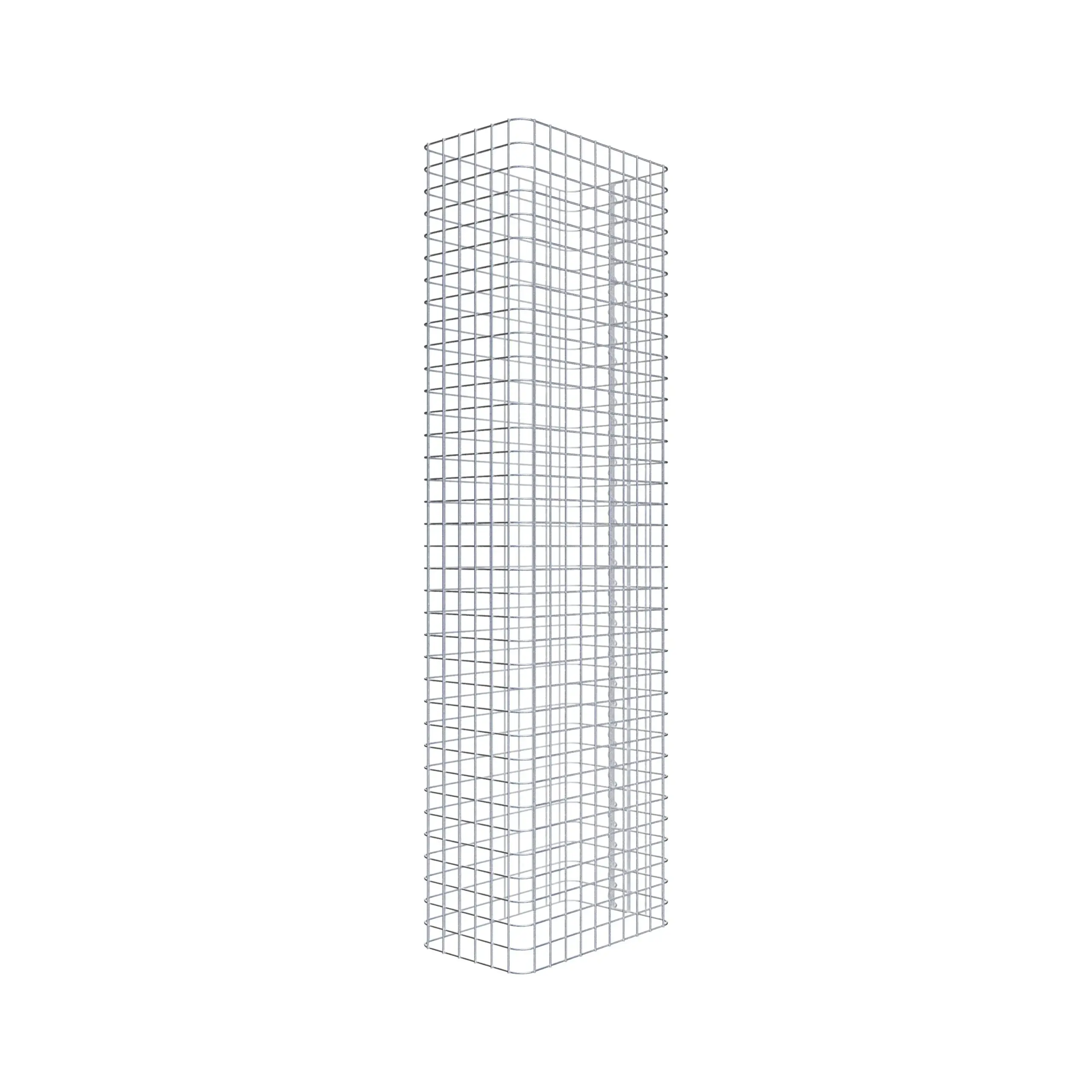 Gabionenzaun Länge 52 cm, Höhe 180 cm, Tiefe 32 cm, Maschenweite 5 x 5 cm