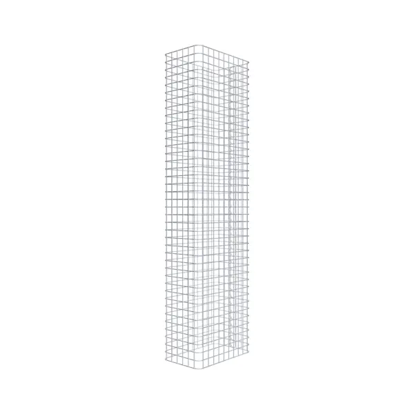 Gabionenzaun Länge 52 cm, Höhe 200 cm, Tiefe 32 cm, Maschenweite 5 x 5 cm