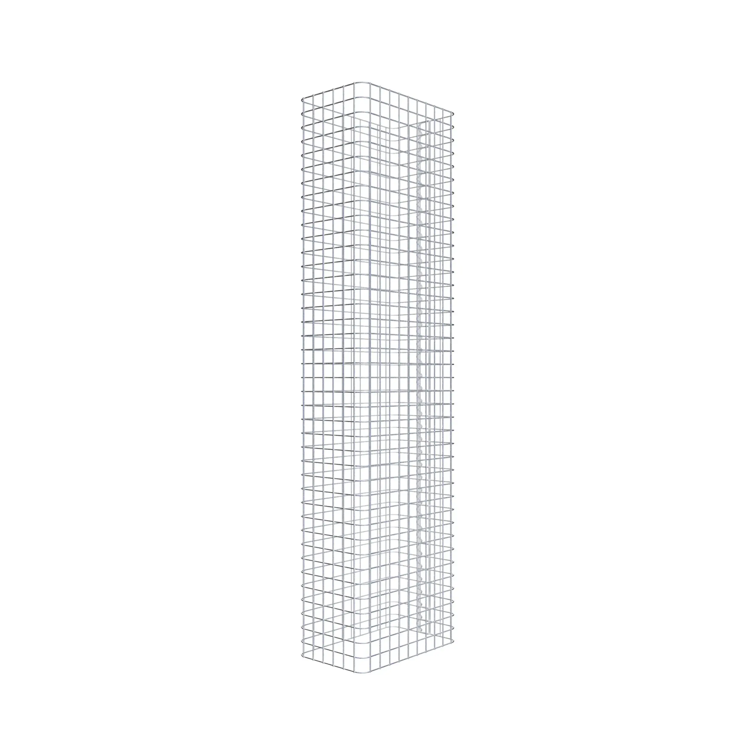 Gabionenzaun Länge 52 cm, Höhe 200 cm, Tiefe 32 cm, Maschenweite 5 x 5 cm