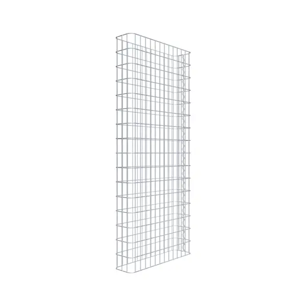 Gabionenzaun Länge 67 cm, Höhe 160 cm, Tiefe 17 cm, Maschenweite 5 x 10 cm
