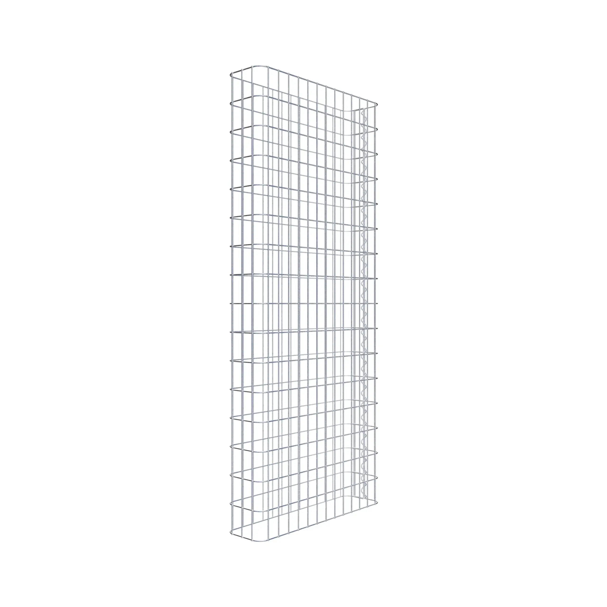 Gabionenzaun Länge 67 cm, Höhe 160 cm, Tiefe 17 cm, Maschenweite 5 x 10 cm