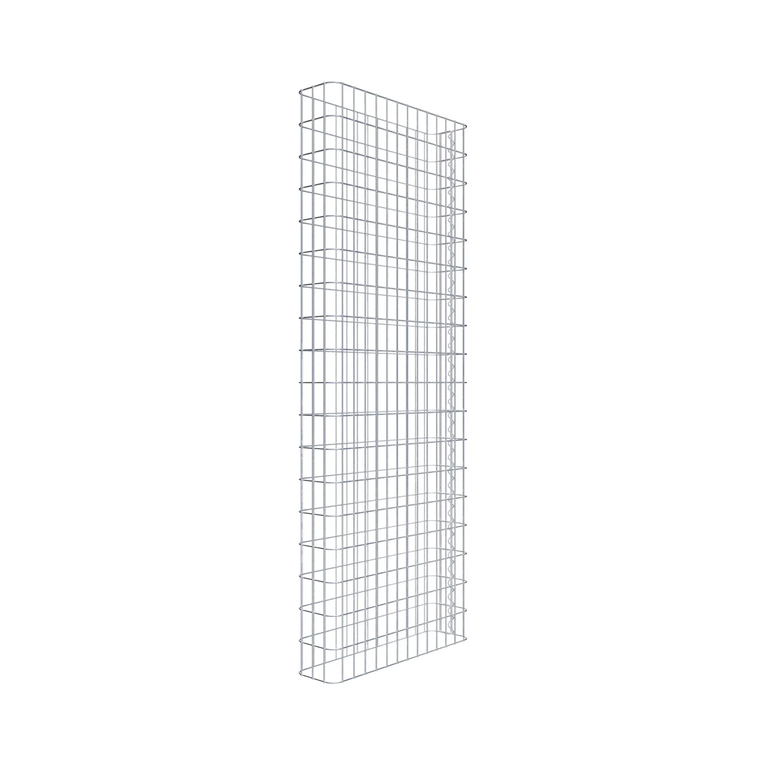 Gabionenzaun Länge 67 cm, Höhe 180 cm, Tiefe 17 cm, Maschenweite 5 x 10 cm
