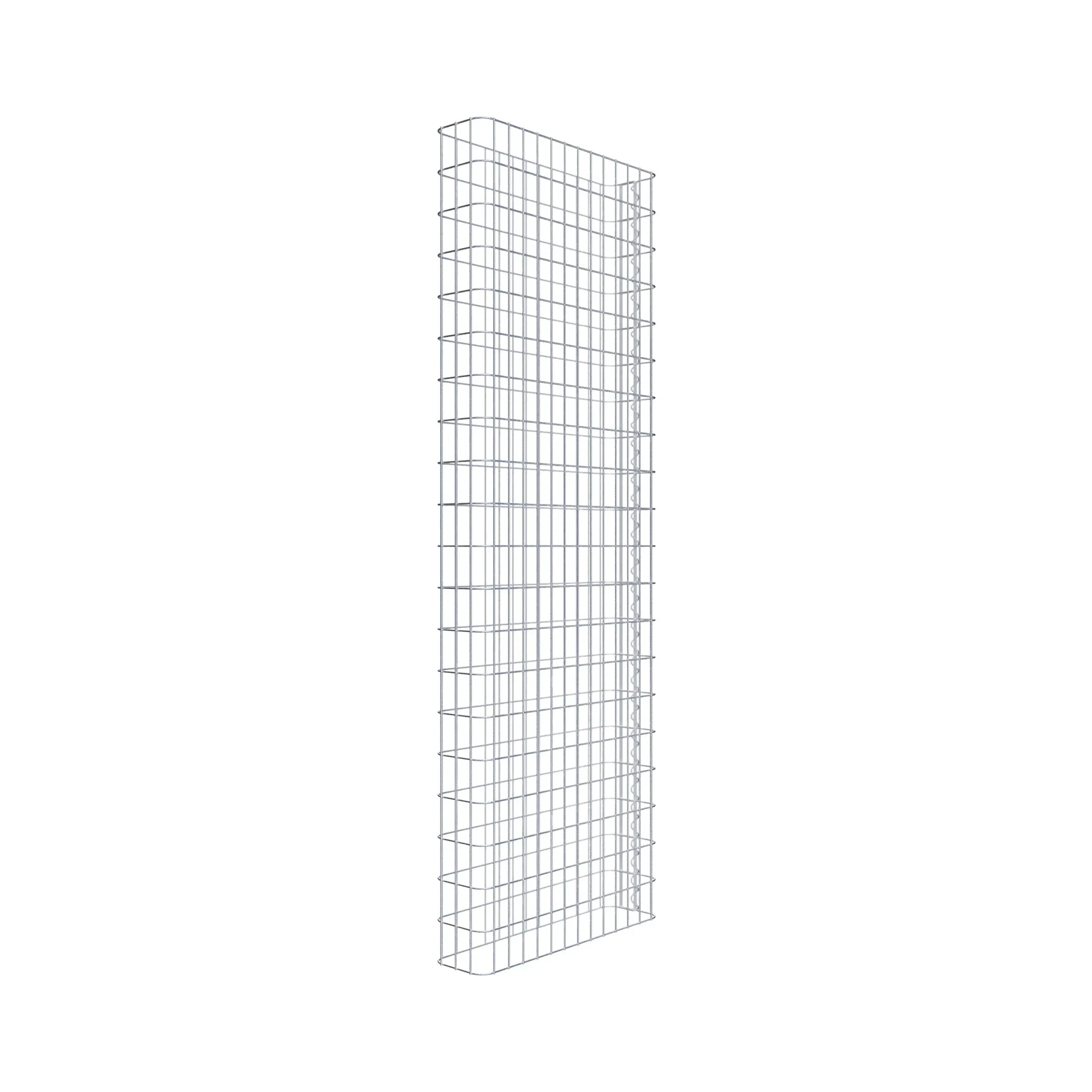 Gabionenzaun Länge 67 cm, Höhe 200 cm, Tiefe 17 cm, Maschenweite 5 x 10 cm