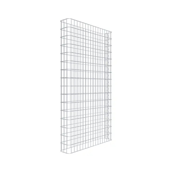 Gabionenzaun Länge 87 cm, Höhe 160 cm, Tiefe 17 cm, Maschenweite 5 x 10 cm
