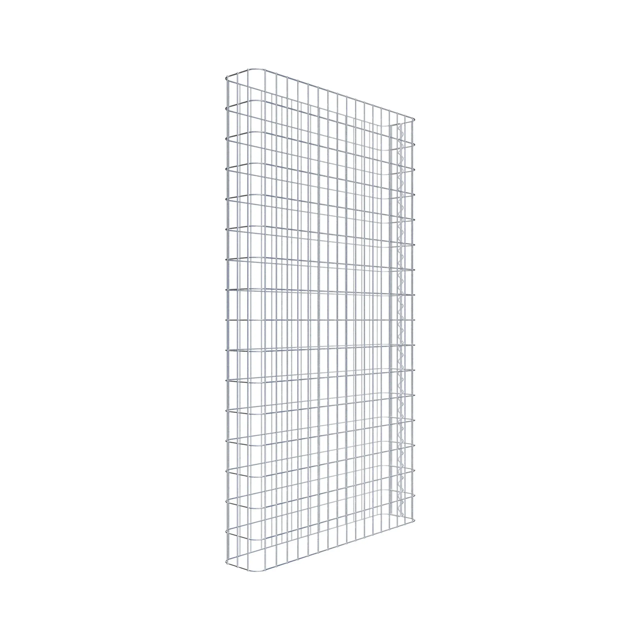 Gabionenzaun Länge 87 cm, Höhe 160 cm, Tiefe 17 cm, Maschenweite 5 x 10 cm