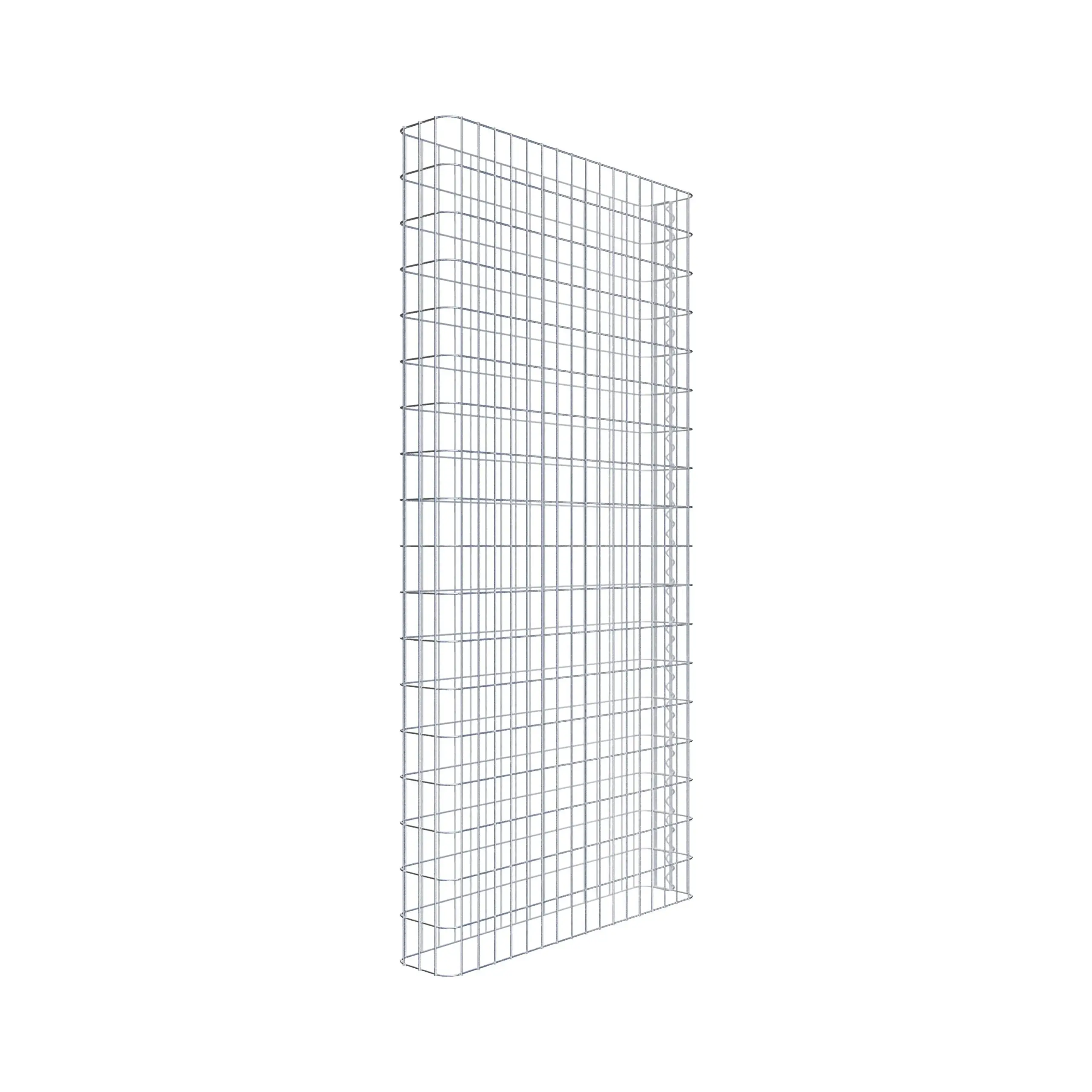 Gabionenzaun Länge 87 cm, Höhe 180 cm, Tiefe 17 cm, Maschenweite 5 x 10 cm
