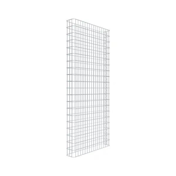 Gabionenzaun Länge 87 cm, Höhe 200 cm, Tiefe 17 cm, Maschenweite 5 x 10 cm