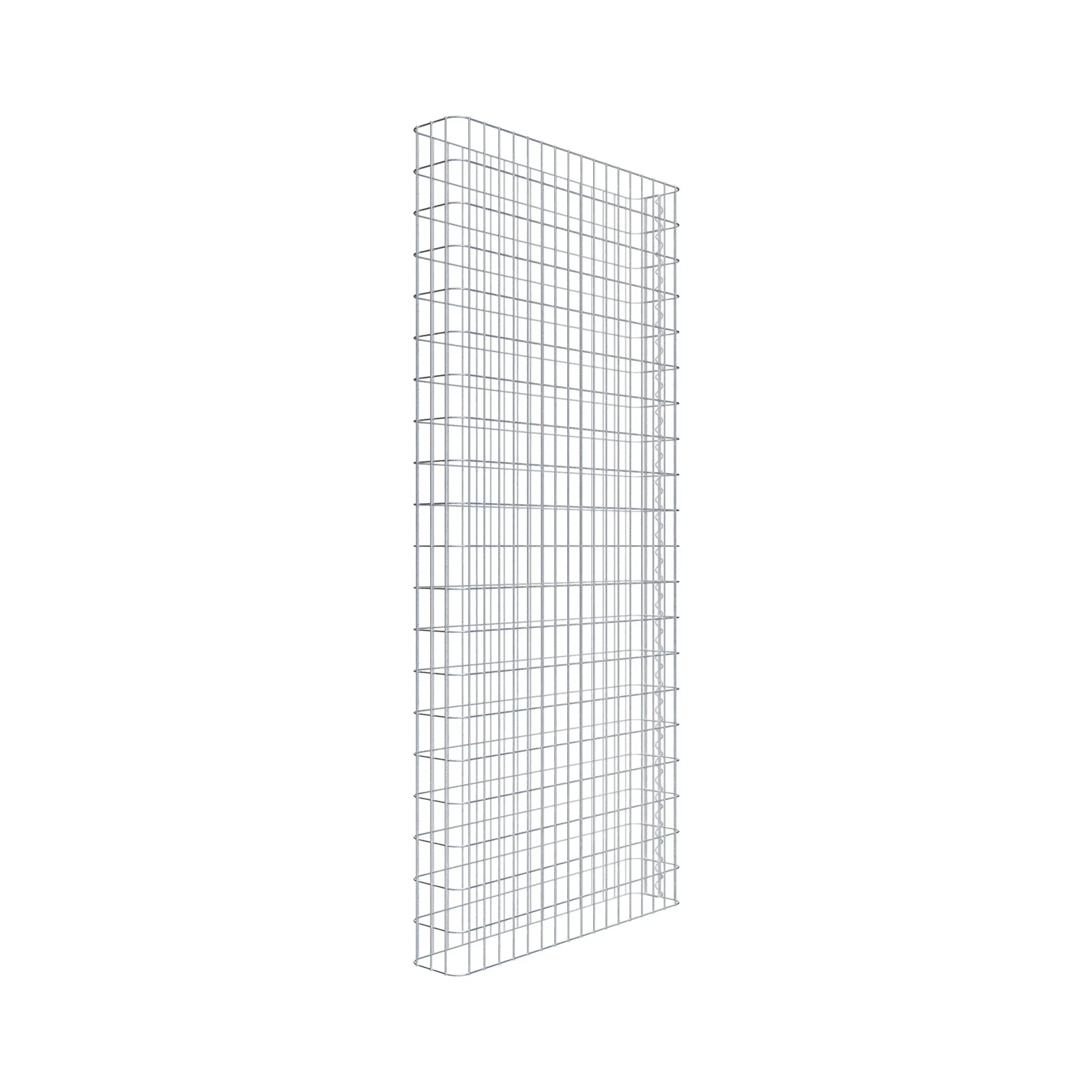 Gabionenzaun Länge 87 cm, Höhe 200 cm, Tiefe 17 cm, Maschenweite 5 x 10 cm