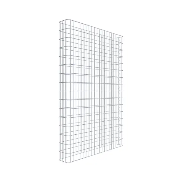 Gabionenzaun Länge 107 cm, Höhe 160 cm, Tiefe 17 cm, Maschenweite 5 x 10 cm