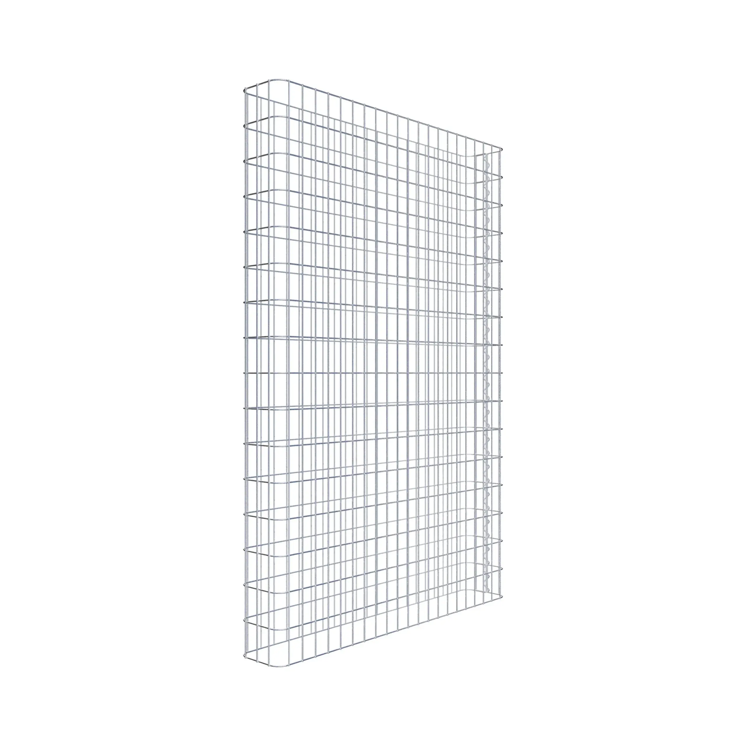 Gabionenzaun Länge 107 cm, Höhe 160 cm, Tiefe 17 cm, Maschenweite 5 x 10 cm