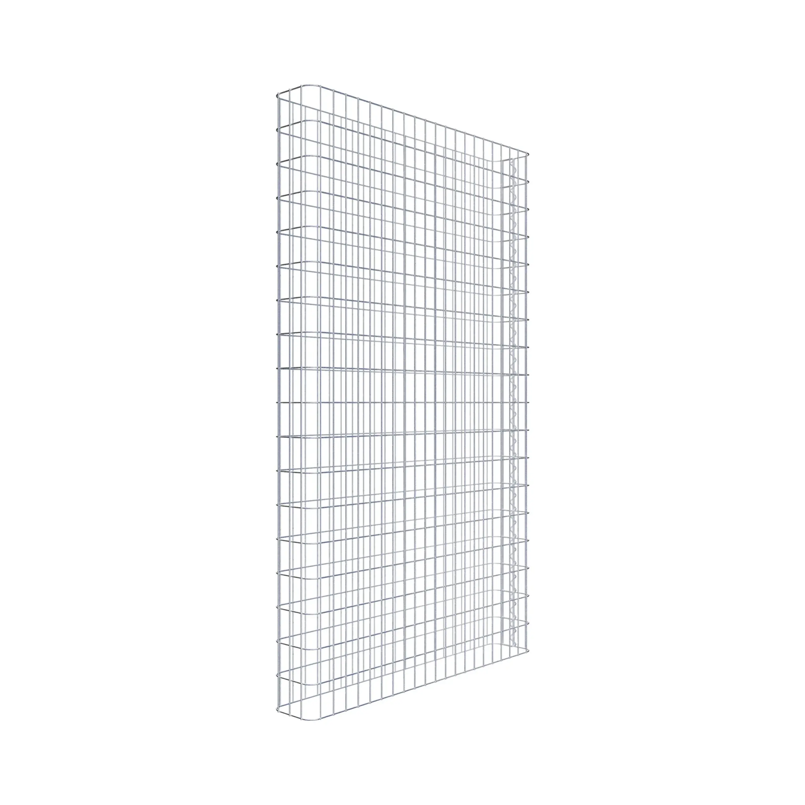 Gabionenzaun Länge 107 cm, Höhe 180 cm, Tiefe 17 cm, Maschenweite 5 x 10 cm