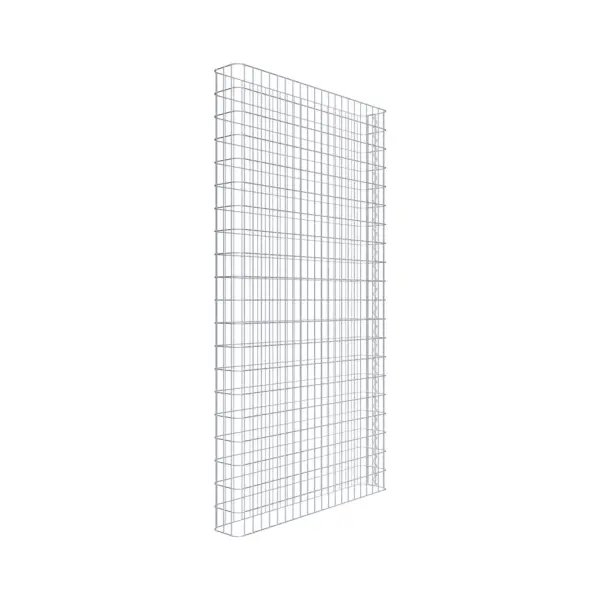 Gabionenzaun Länge 107 cm, Höhe 200 cm, Tiefe 17 cm, Maschenweite 5 x 10 cm